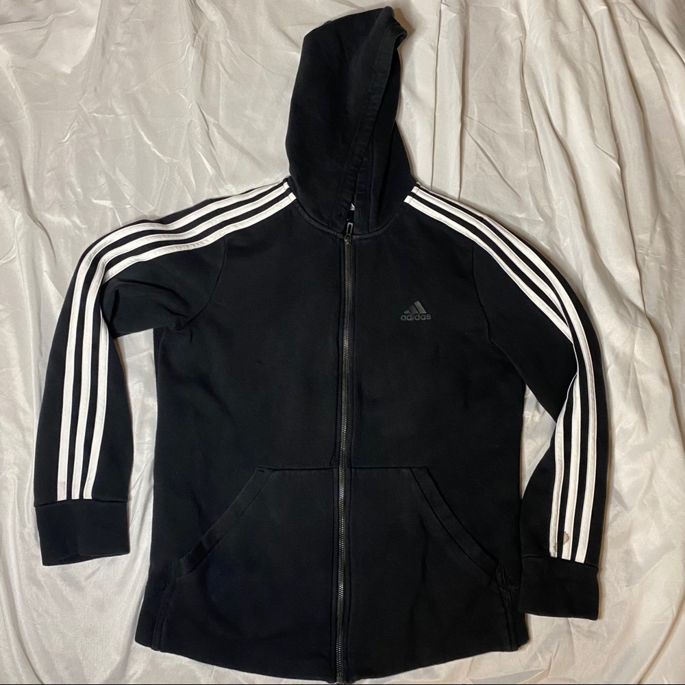 Adidas zip up sweater with hoodie
